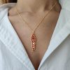 Multi Colored 3D Vertical Gold Name Necklace