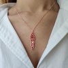 Multi Colored 3D Vertical Gold Name Necklace