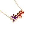 Name Pendant with Enamel 14K Gold