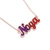 Name Pendant with Enamel 14K Gold