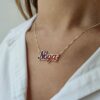 Name Pendant with Enamel 14K Gold