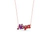 Name Pendant with Enamel 14K Gold