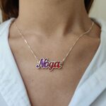 Sterling Silver Name Necklace with Enamel