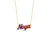 Name Pendant with Enamel 14K Gold
