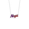 Name Pendant with Enamel 14K Gold