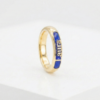 Gold Personalized English Name Enameled Ring