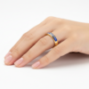 Gold Personalized English Name Enameled Ring