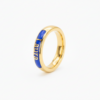 Gold Personalized English Name Enameled Ring