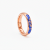 Gold Personalized English Name Enameled Ring