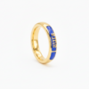 Gold Personalized English Name Enameled Ring