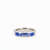 Gold Personalized English Name Enameled Ring