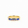 Gold Personalized English Name Enameled Ring