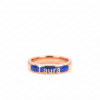 Gold Personalized English Name Enameled Ring