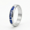 Gold Personalized English Name Enameled Ring
