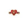 Love and Soul Heart and Letter Gold Ring