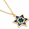 Star of David Stunning Gold Necklace with Enamel