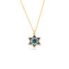 Star of David Stunning Gold Necklace with Enamel