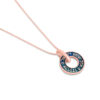 Shema Israel Gold Round Pendant with Enamel