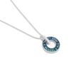 Shema Israel Gold Round Pendant with Enamel