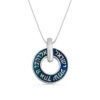 Shema Israel Gold Round Pendant with Enamel