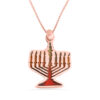 Hanukkah Menorah Gold Pendant