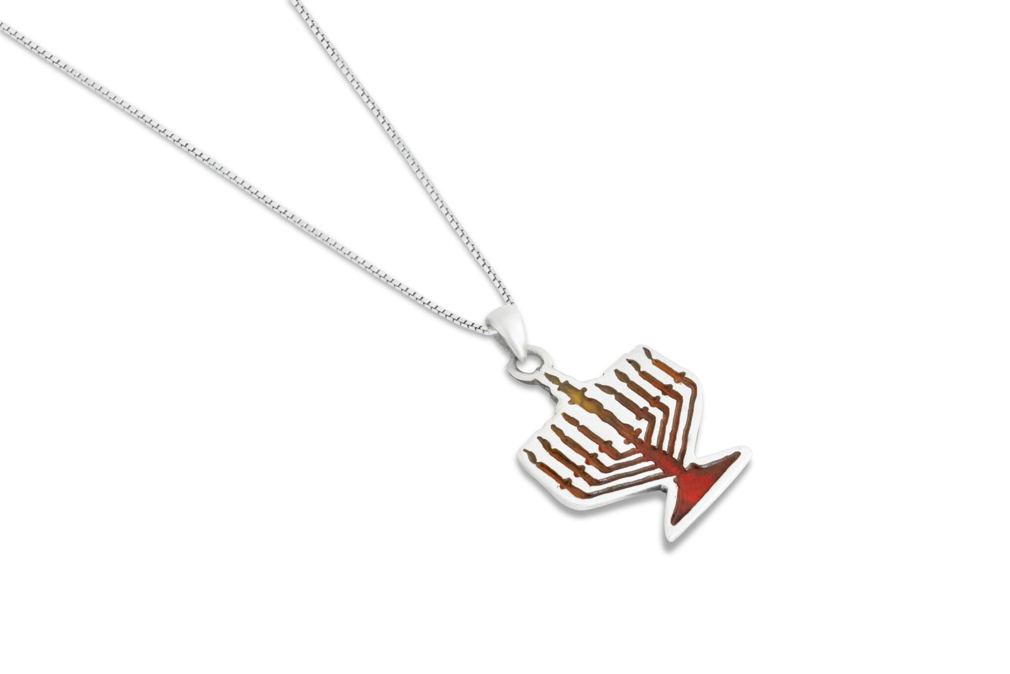 Hanukkah Menorah Gold Pendant