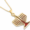 Hanukkah Menorah Gold Pendant
