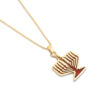 Hanukkah Menorah Gold Pendant