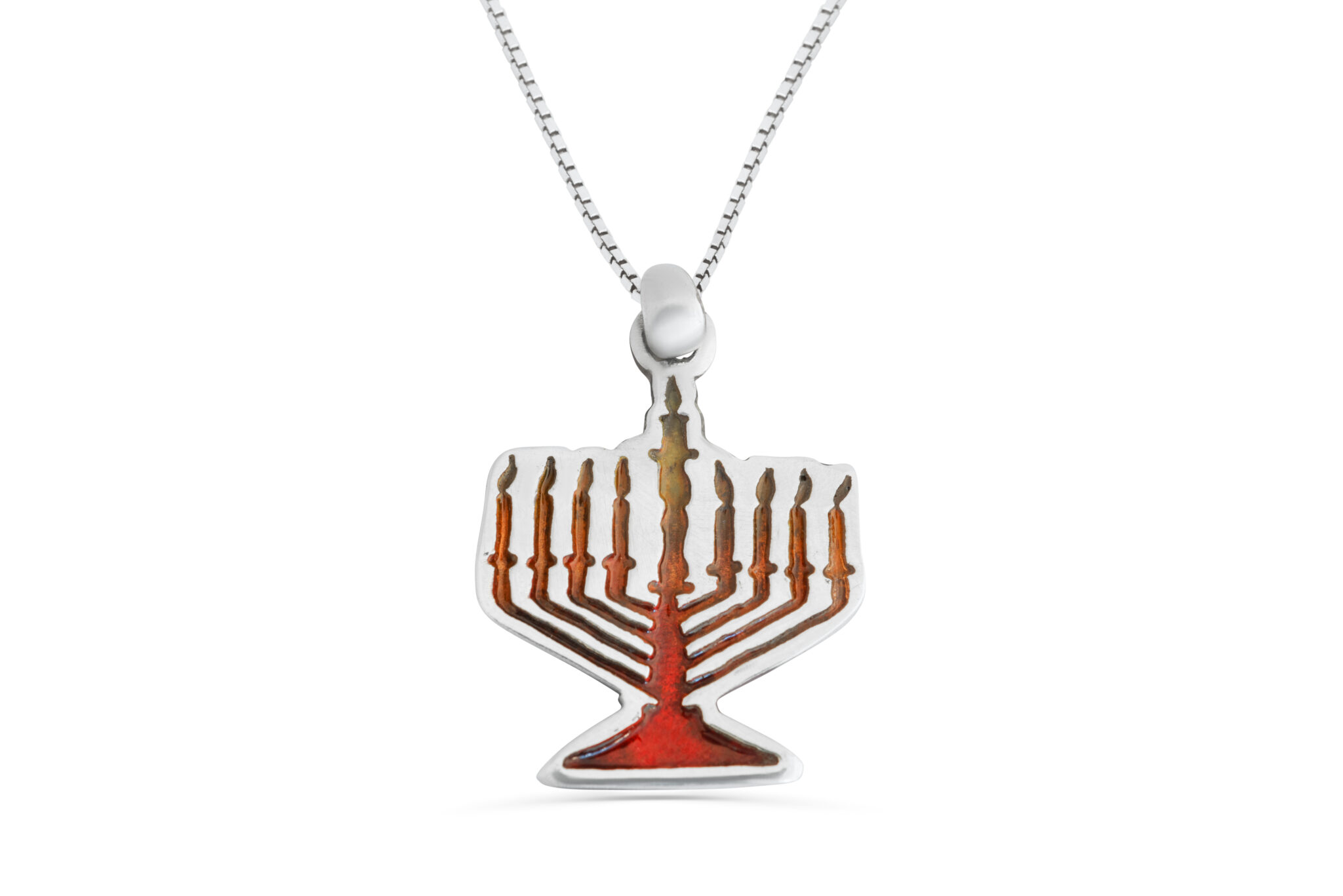 Hanukkah Menorah Gold Pendant