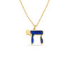 Colorful Enamel Chai Gold Pendant
