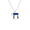 Colorful Enamel Chai Gold Pendant