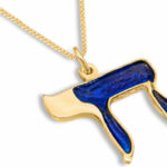 Colorful Enamel Chai Gold Pendant