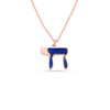 Colorful Enamel Chai Gold Pendant