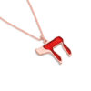 Colorful Enamel Chai Gold Pendant