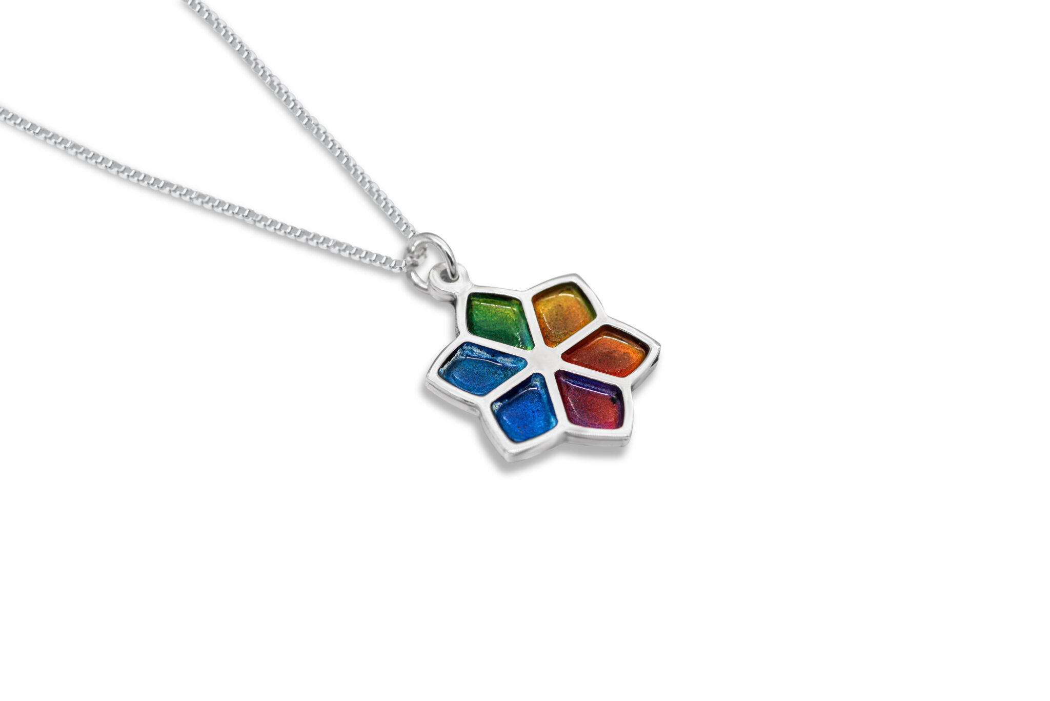 Nature Inspired Gold Star of David Pendant