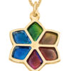 Nature Inspired Gold Star of David Pendant
