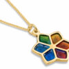 Nature Inspired Gold Star of David Pendant