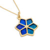 Nature Inspired Gold Star of David Pendant