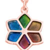 Nature Inspired Gold Star of David Pendant