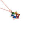 Nature Inspired Gold Star of David Pendant