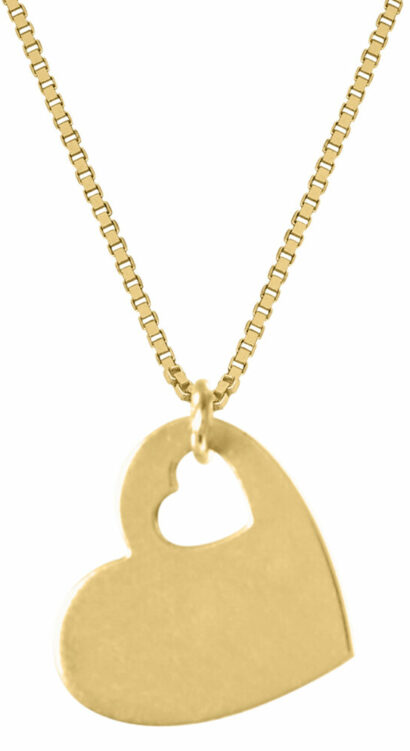 Chic Gold Pendant Heart-Shaped