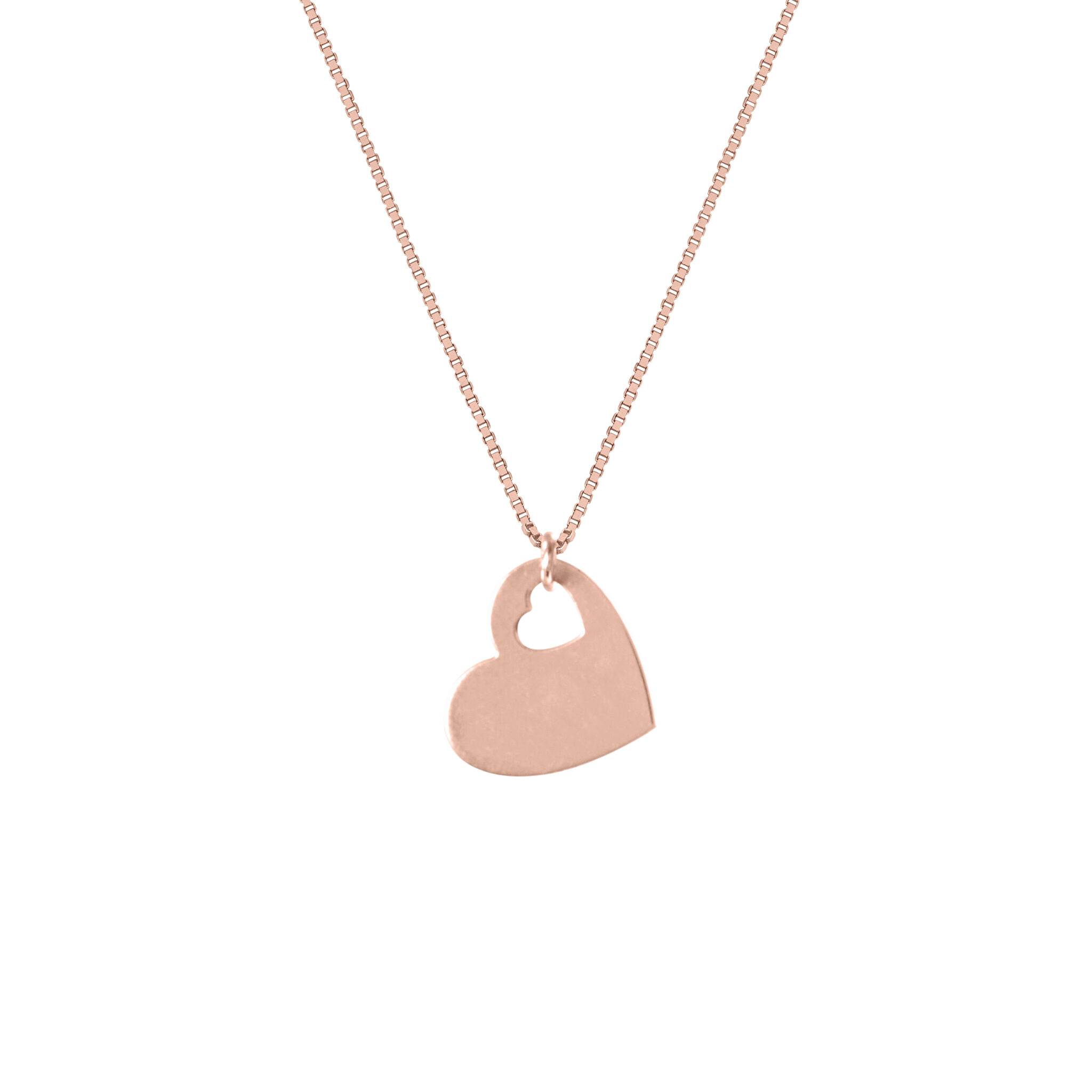 Chic Gold Pendant Heart-Shaped