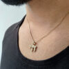 Lustrous 14K Gold Chai Pendant with Diamonds