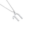 14K Gold Curved-Style Chai Pendant