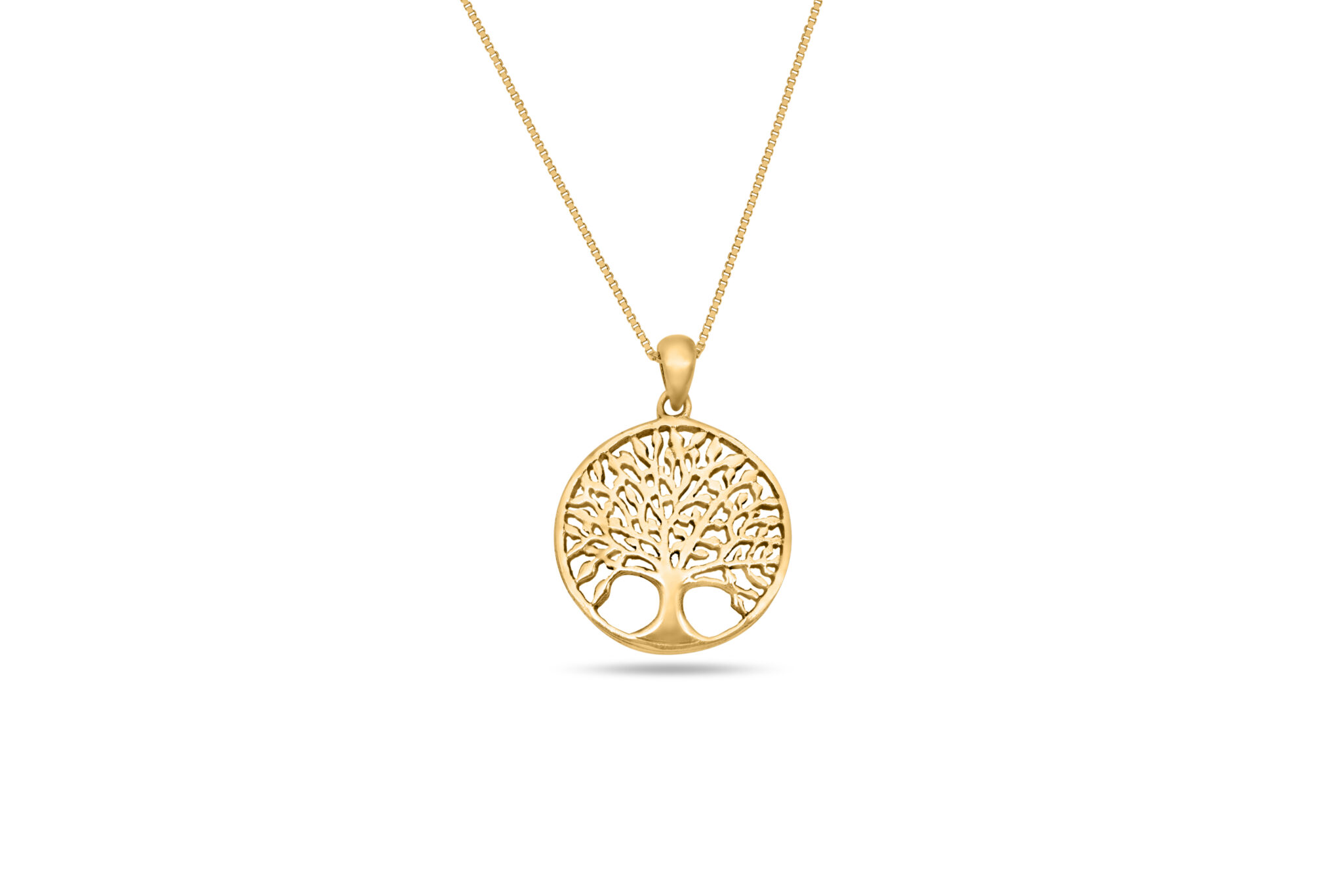 Tree of Life Cut-Out Gold Pendant