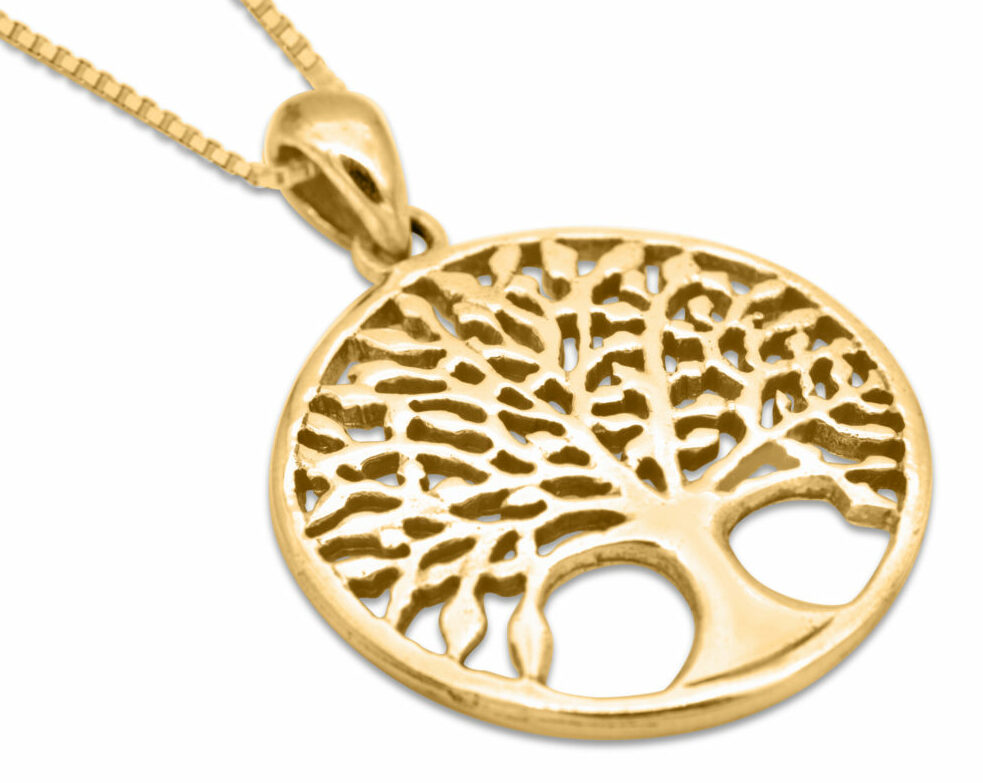 Tree of Life Cut-Out Gold Pendant