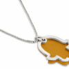 Contemporary Hamsa Pendant of Silver and Aluminum