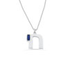 Modern and Stylish Sterling Silver Enamel Chai Necklace