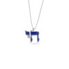 Sterling Silver Large Chai Necklace with Enamel