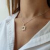 Star of David and Hearts Silver Curvy Pendant